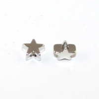 6mm Hematite Star Beads - Pack of 10 - Antique Silver