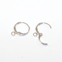 7mm x 9.5mm Round Continental Ear Hook - 925 Sterling Silver