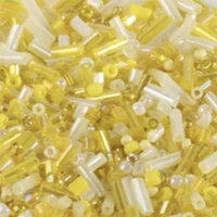 Yellow Seed Bead and Bugle Bead Mix - 8gm Bag