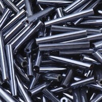 15mm Bugle Bead - Gunmetal - 6gm Bag