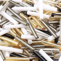 15mm Bugle Bead - Metallic Mix - 6gm Bag
