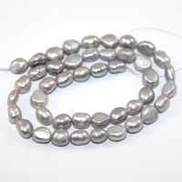 6mm - 7mm Grey Irregular Freshwater Pearls - A Grade - 38cm Strand