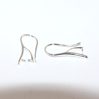 Silver Pinch Bail Ear Hooks - 5 Pairs