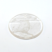 30mm Quartz Flat Round Pendant