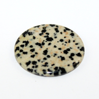 30mm Dalmation Jasper Flat Round Pendant