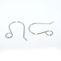 15mm x 21mm x 0.7mm 304 Stainless Steel Plain Ear Hook with a 5mm Loop - 5 Pairs