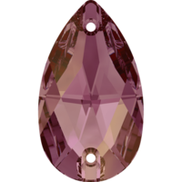 Pack of 2 - 3230 - 28mm x 17mm - Crystal Lilac Shadow F (001 LISH) - Pear Drop Sew-On Crystal 