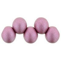 6mm Top Hole Bead - ColorTrends: Satin Metallic Rouge - 25 Bead Strand