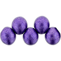 6mm Top Hole Bead - ColorTrends: Saturated Metallic Bodacious - 25 Bead Strand
