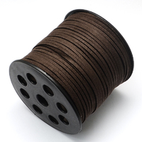 3mm Faux Suede Cord - Chocolate Brown
