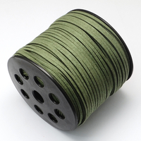 3mm Faux Suede Cord - Olive