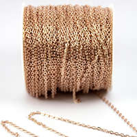 3mm Cross Chain - Rose Gold