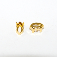 4mm x 8mm 4200 Navette Frame - Bright Gold - Pack of 4