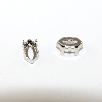 4mm x 8mm 4200 Navette Frame - Platinum - Pack of 4