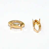 5mm x 10mm 4200 Navette Frame - Bright Gold - Pack of 4