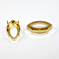 17mm x 32mm 4227 Marquis Navette  Frame - Bright Gold