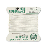 No 10 - 0.90mm - White Carded Bead Cord High Performance