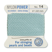 No 14 - 1.02mm - Turquoise Carded Bead Cord Nylon Power