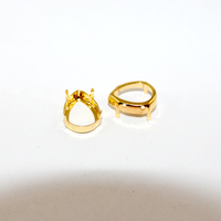 13mm x 18mm 4320 Pear Frame - Bright Gold - Pack of 2