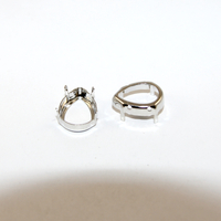 13mm x 18mm 4320 Pear Frame - Platinum - Pack of 2