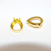 18mm x 25mm 4320 Pear Frame - Bright Gold