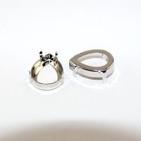 18mm x 25mm 4320 Pear Frame - Platinum