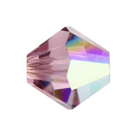 3mm x 2.4mm Light Amethyst Glitter - 20020GL - MC Rondelle Beads - 451 69 302