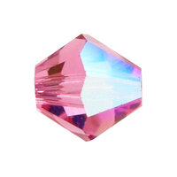 3mm x 2.4mm Rose Glitter - 70010GL - MC Rondelle Beads - 451 69 302