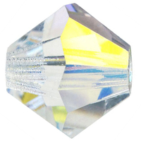 4mm x 3.6mm Crystal AB - 00030AB - MC Rondelle Beads - 451 69 302