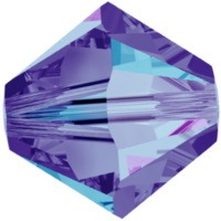 4mm x 3.6mm Crystal Heliotrope - 00030HEL - MC Rondelle Beads - 451 69 302