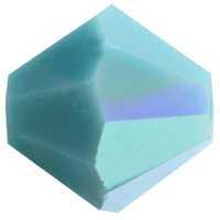 4mm x 3.6mm Turquoise AB - 63030AB - MC Rondelle Beads - 451 69 302