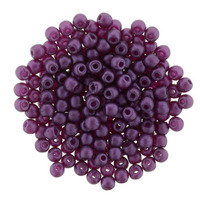 2mm Matte - Purple Velvet - Czech Glass Pearls - 100 Bead Strand - 5-02-M25032