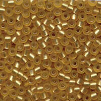 Miyuki 6/0 Rocaille Bead - 6-93F - Matte Silver Lined Gold