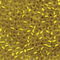 Miyuki 6/0 Rocaille Bead - 6-96F - Matte Silver Lined Yellow