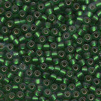 Miyuki 6/0 Rocaille Bead - 6-916F - Matte Silver Lined Green