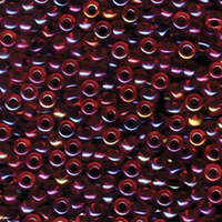 Miyuki 6/0 Rocaille Bead - 6-9367 - Garnet Lined Ruby AB