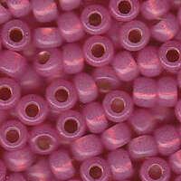 Miyuki 6/0 Rocaille Bead - 6-9556 - Dyed Dark Pink Silver Lined Alabaster