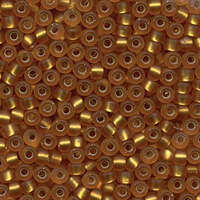 Miyuki 6/0 Rocaille Bead - 6-92422F - Matte Silver Lined Topaz