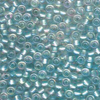 Miyuki 6/0 Rocaille Bead - 6-93638 - Pearlized Crystal AB Lined Aqua