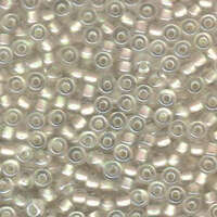 Miyuki 6/0 Rocaille Bead - 6-93801 - Pearlized Crystal Lined White