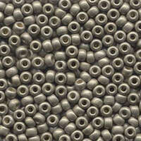 Miyuki 6/0 Rocaille Bead - 6-94221F - Matte Duracoat Galvanized Light Smoky Pewter