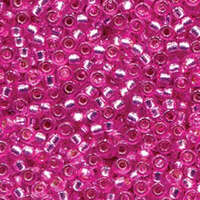 Miyuki 6/0 Rocaille Bead - 6-94267 - Duracoat Silver Lined Dyed Frost Pink