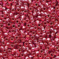 Miyuki 6/0 Rocaille Bead - 6-94268 - Duracoat Silver Lined Dyed Raspberry
