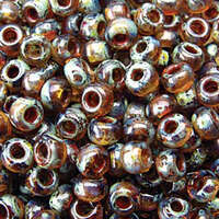 Miyuki 6/0 Rocaille Bead - 6-94505 - Transparent Picasso Light Smoky Topaz