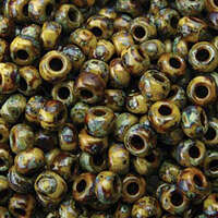 Miyuki 6/0 Rocaille Bead - 6-94517 - Matte Opaque Picasso Tan Brown