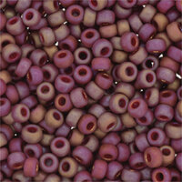 Miyuki 6/0 Rocaille Bead - 6-94696 - Frost Opaque Glaze Rainbow Dark Red
