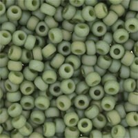Miyuki 6/0 Rocaille Bead - 6-94698 - Frost Opaque Glaze Rainbow Kiwi