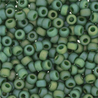 Miyuki 6/0 Rocaille Bead - 6-94699 - Frost Opaque Glaze Rainbow  Green