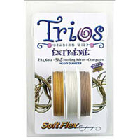 Extreme Flex Trio- .024 in (0.61 mm) - 24Kt Gold / Sterling Silver / Champagne - 10ft / 3m spool