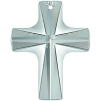 6860 - 12mm x 10mm - Crystal (001) - Frosted Cross Crystal Pendant